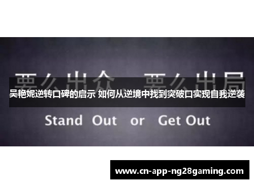 吴艳妮逆转口碑的启示 如何从逆境中找到突破口实现自我逆袭