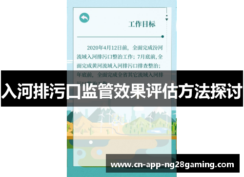 入河排污口监管效果评估方法探讨