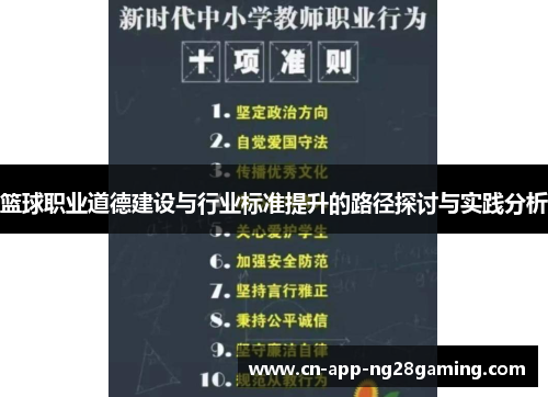 篮球职业道德建设与行业标准提升的路径探讨与实践分析